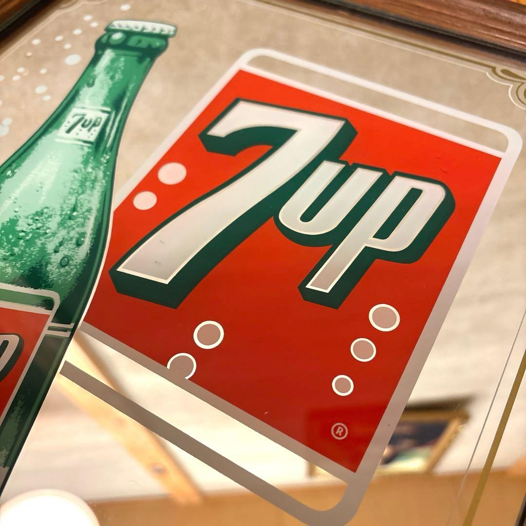 1960年代 セブンアップ 7up パブミラー 看板 ディスプレイ 鏡の通販は