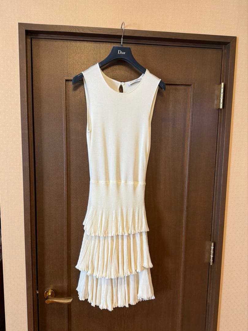 Christian Dior アイボリー ノースリーブワンピース kyoto-sakura.com