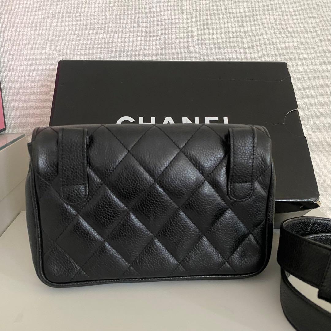 シャネル ウエストポーチ マトラッセ キャビアスキン - メルカリ