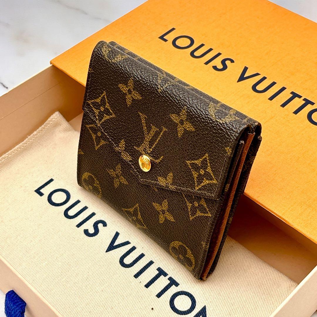 ルイヴィトン モノグラム ポルト モネ ビエ Wホック 三つ折り財布 廃盤