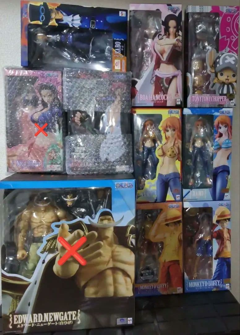 ヴァリアブル ワンピース 白ひげ ハンコック ロビン シャンクス フィギュア ワンピース』ルフィとハンコックのアクションフィギュア「ヴァリアブル