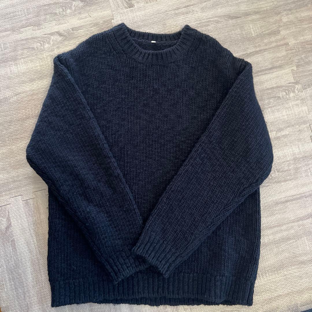 muji labo 2025 メリノウールローゲージクルーネックセーター 紳士 メリノウールローゲージクルーネックセーター | 無印良品