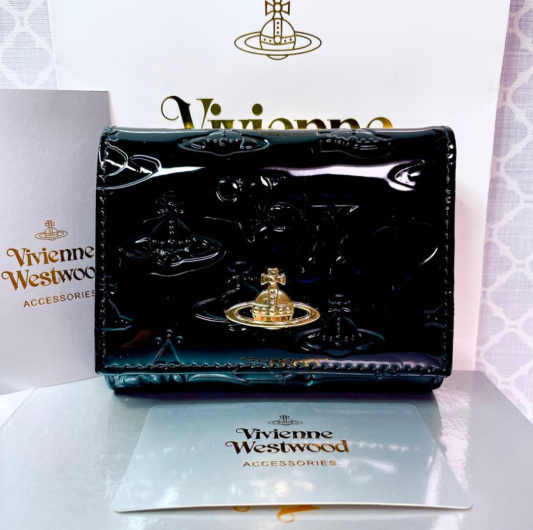 大人気✨️ショッパー付】新品 Vivienne Westwoodエナメル黒 - メルカリ
