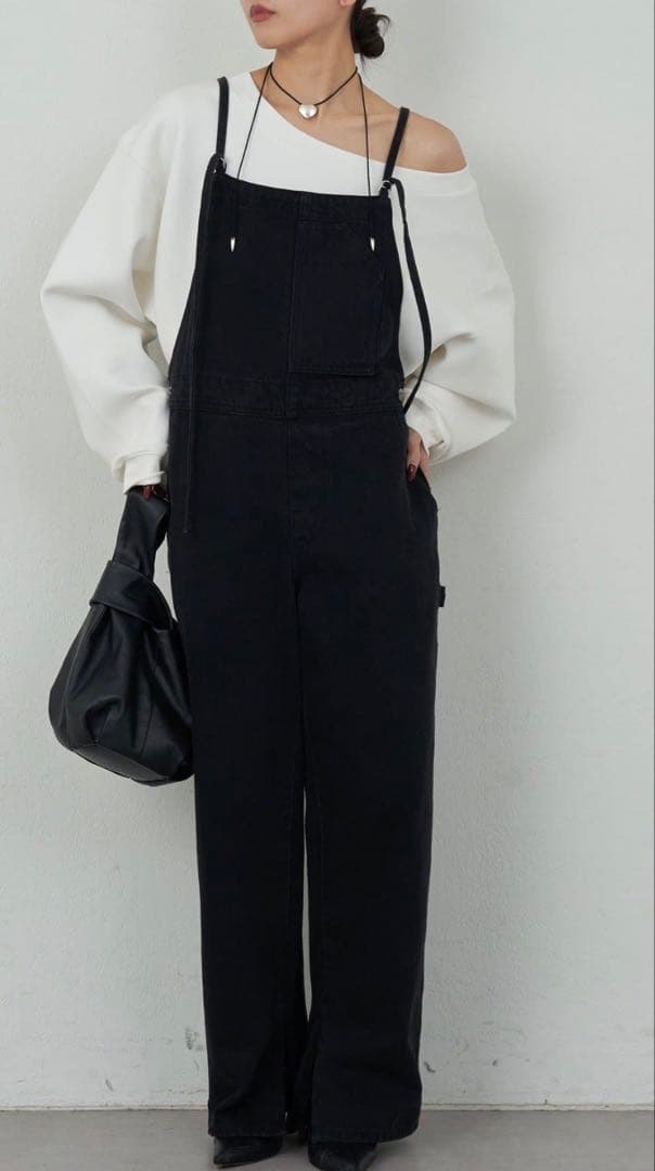 GALLARDAGALANTE ガリャルダガランテ ブラックオーバーオール ガリャルダガランテ GALLARDAGALANTE 【サイズ展開あり】デニム