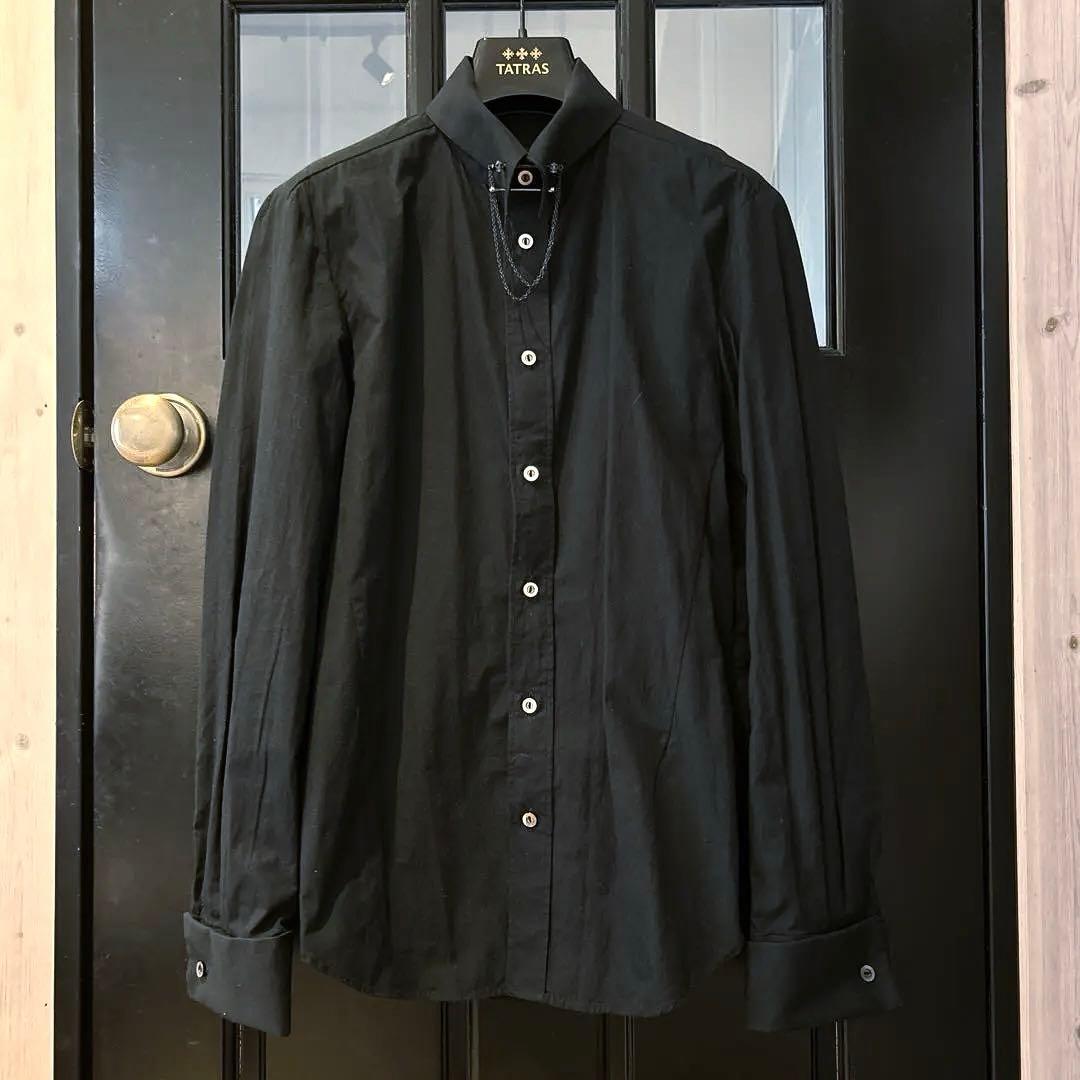 本人期 number(n)ine 襟装飾 コットンドレスシャツ 2size ドレスシャツ デタッチドカラードレスシャツ 付け替え襟とボディの