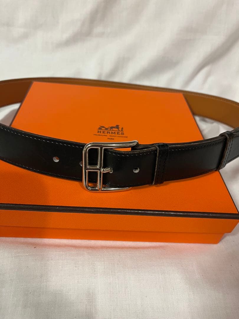 ☆希少Hermes エルメスベルトケープコッド　マルジェラ期　エトリヴィエール HERMES エルメス エトリヴィエール ベルト 二連 マルジェラ期 シルバー