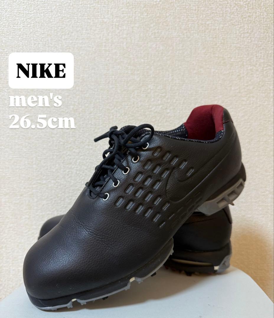 美品】NIKEナイキゴルフシューズ 26.5㎝スポーティ＆高級感あり高機能モデル NIKE（ナイキ） （メンズ）ゴルフシューズ ワイド インフィニティ G NN