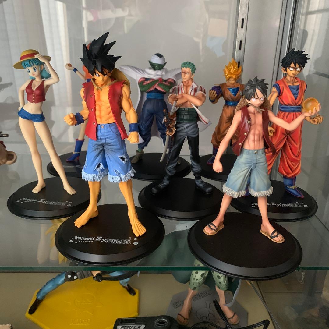 ドラゴンボール×ワンピースリペイントコラボフィギュアセット ワンピース ドラゴンボール フィギュア まとめ売り ジャンプ プライズ