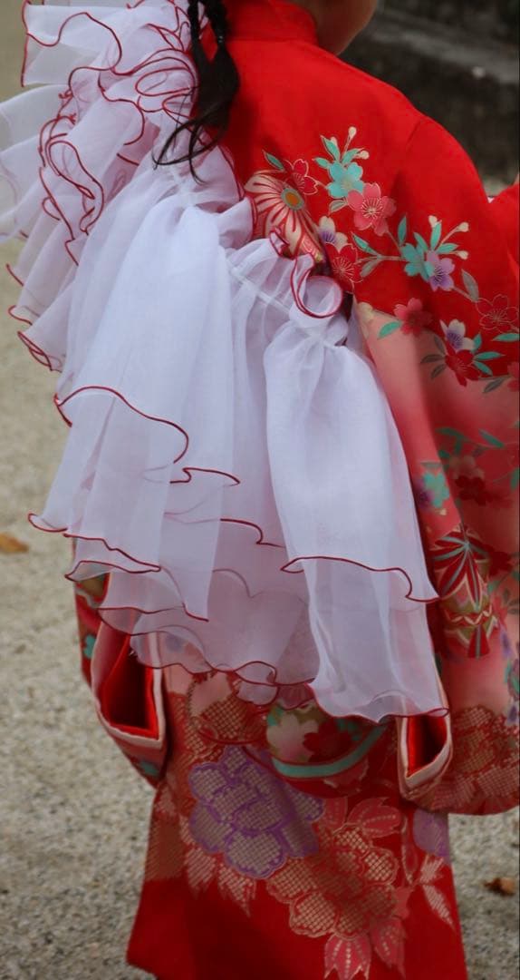 2way チュール 被布 赤白