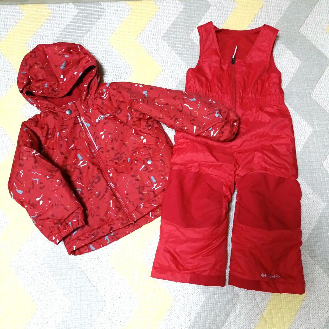 Columbia 子ども用ジャケットとオーバーオールセット　100サイズ Columbia（コロンビア） キッズ スキーウェア上下セット FROSTY SLOPE