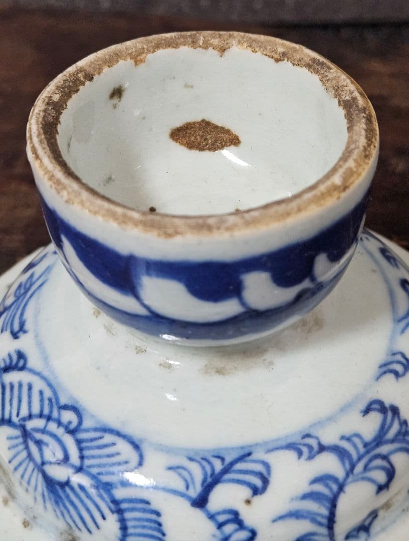 中国古美術 中国古陶磁器 中国古玩 明朝 明代 青華染付 古