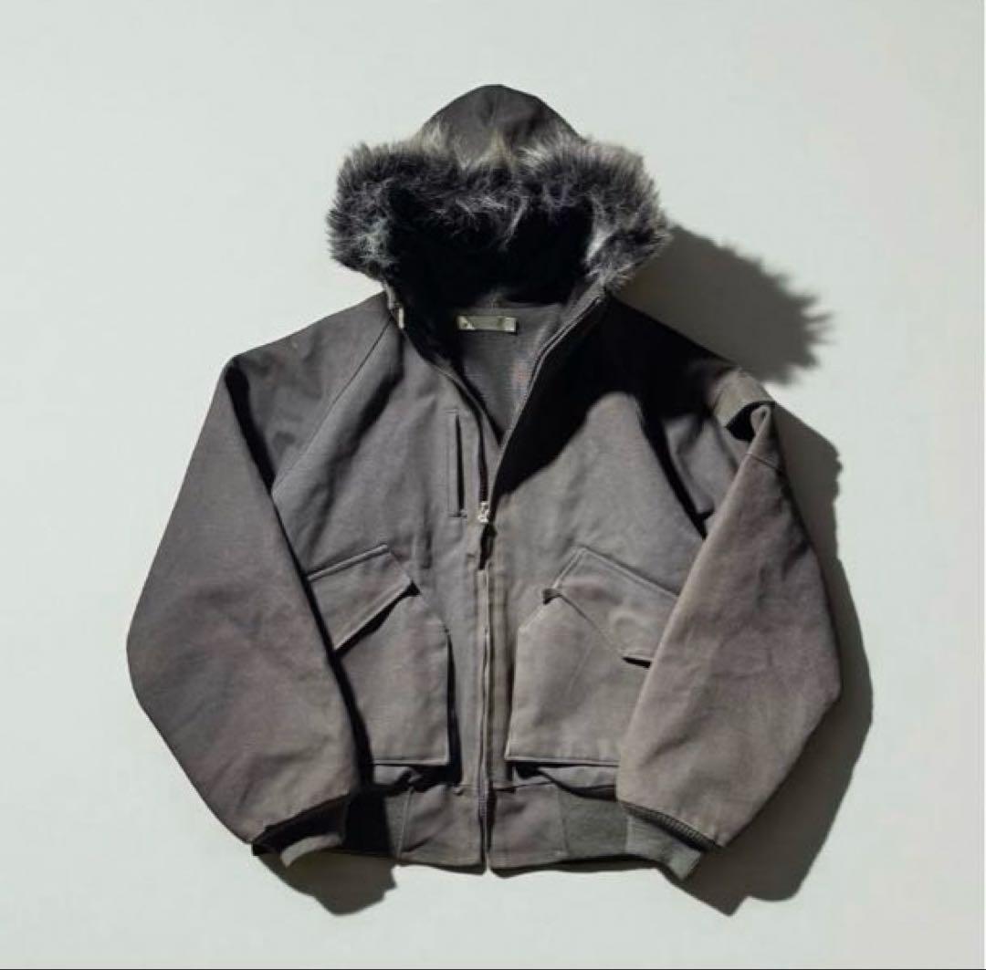 archive opium duck canvas fur jacket n2b