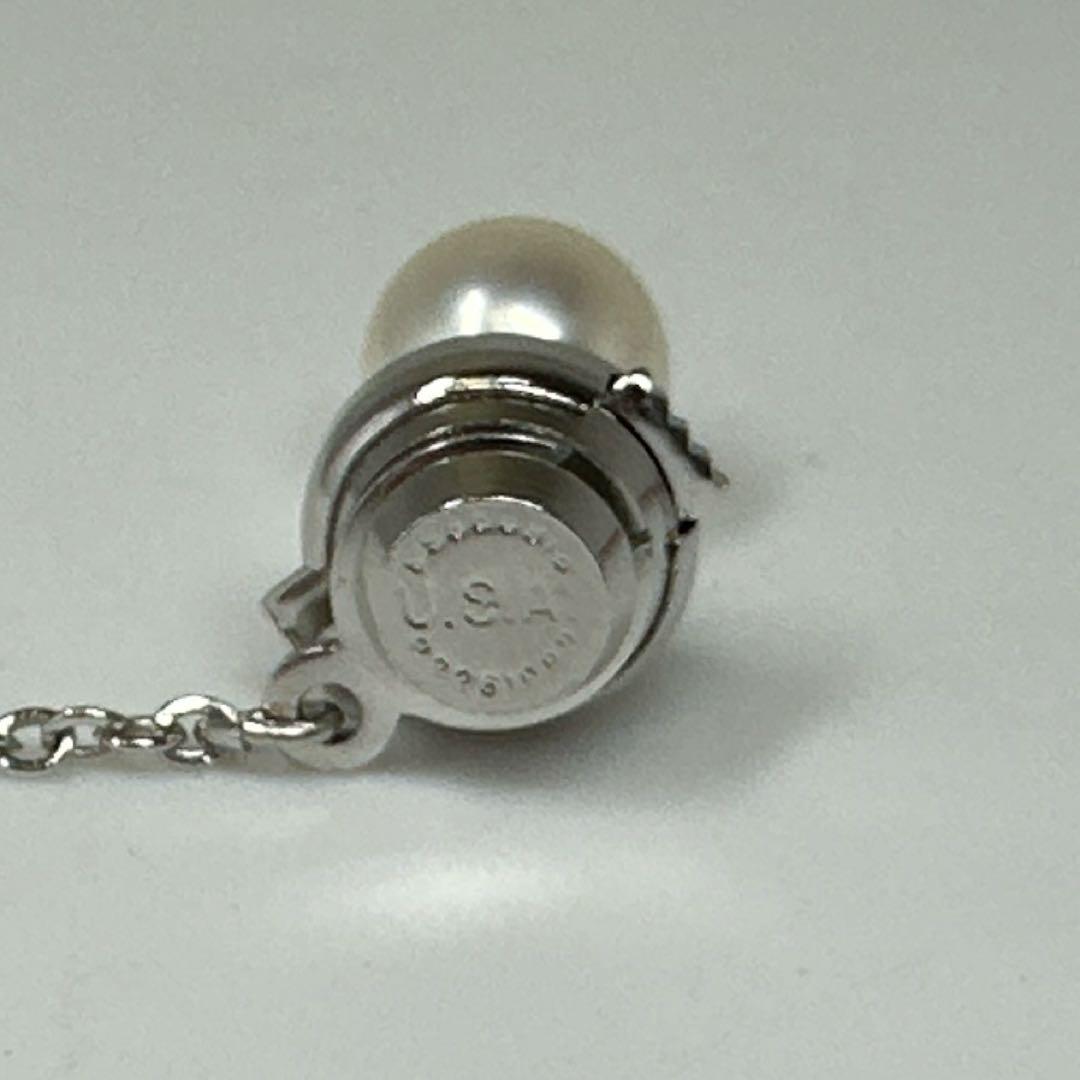 K18/K14WG刻印 本アコヤ真珠 タイピン2点　8.2g 東キ7-ア㉝