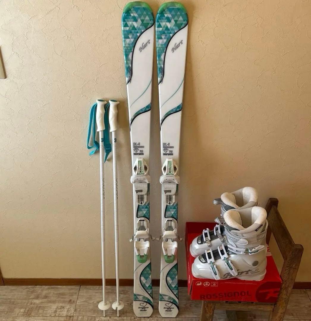 ◾️カービングスキーセット 板140㎝ ブーツ24.5㎝ 女性用 レディース
