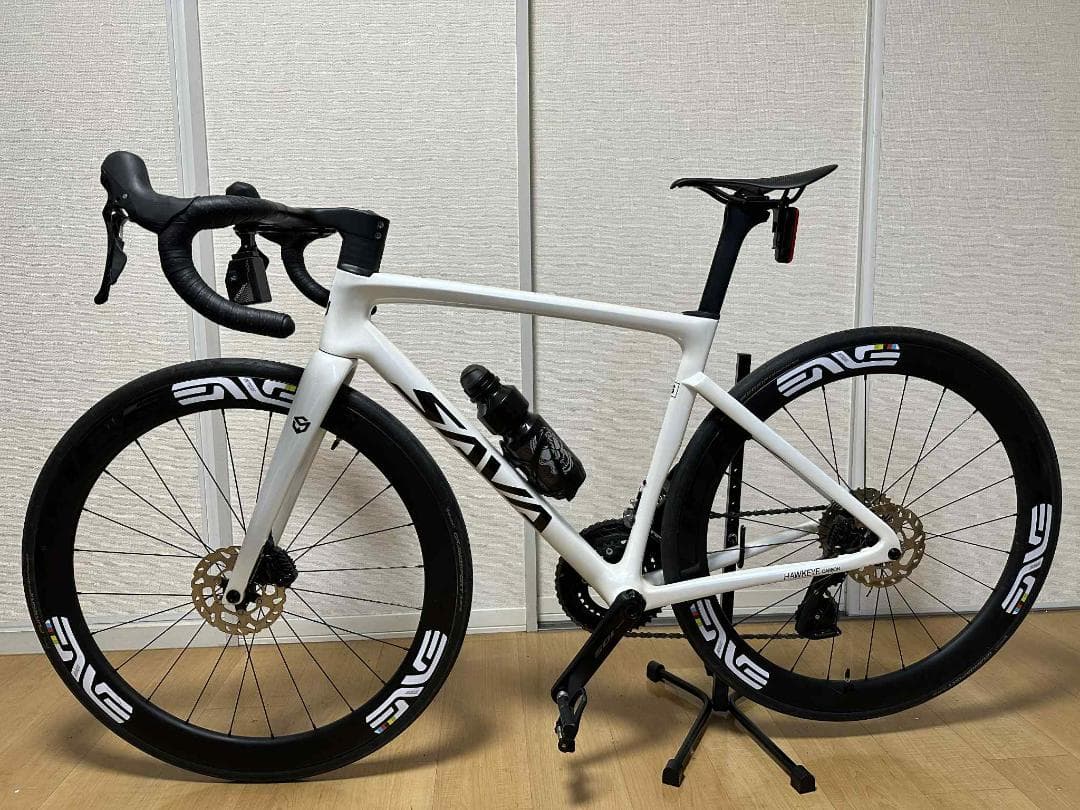 SAVA ロードバイク Sサイズ ホワイト付属品あり カーボンファイバー ロードバイク|シマノ 105 グループセット|Herd6.0