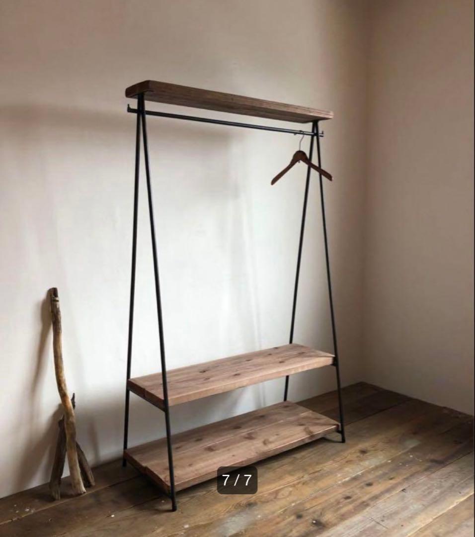 L*)様 貴重 数量限定価格 特別価格 特大 ハンガーラック 古材 収納