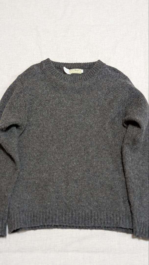 L.L.Bean エルエルビーン セーター USA製 チャコールグレー M