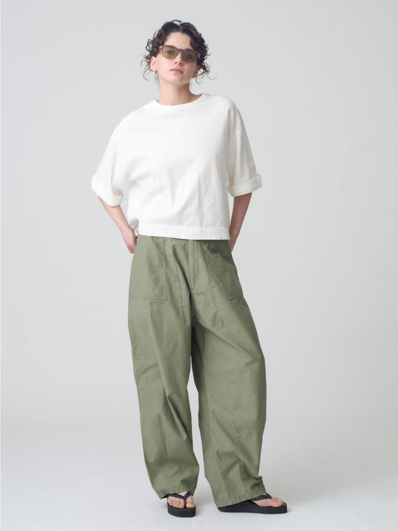 新品　ロンハーマン　ワイドミリタリーパンツ ワイド ミリタリー パンツ（ブラック/ホワイト）｜RHC(アールエイチ