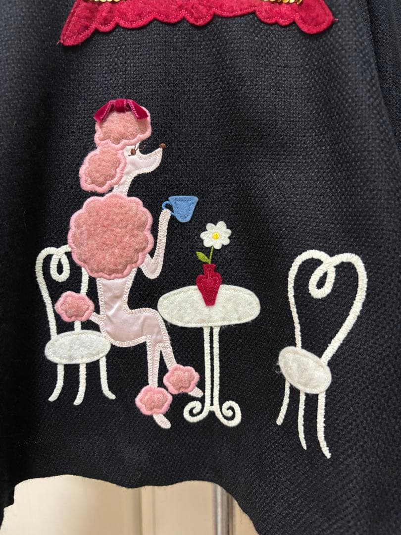 シャーリーテンプル プードルアップリケジャンパースカート ワンピース 黒