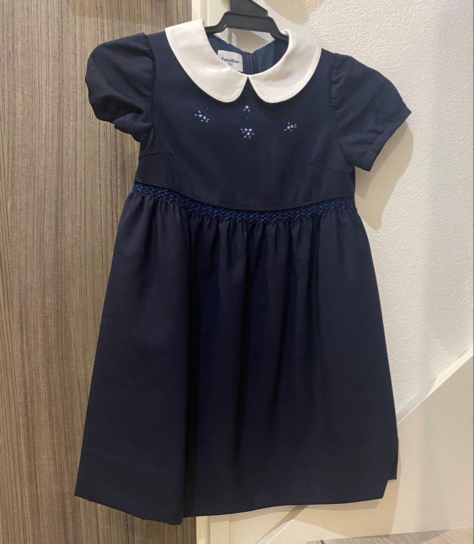 ファミリア　お受験学校訪問　ワンピース　100cm ファミリア お受験学校訪問 ワンピース 100cm ファミリア お受験学校