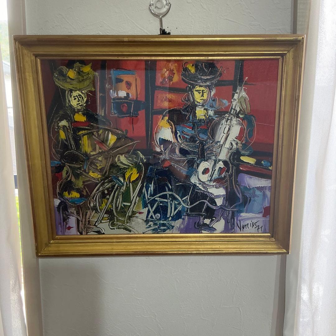 ブルーノ　ベニエール　油彩画　真作　楽師たち　アート 楽天市場】【作家名】吉岡耕二 【作品名】花・1 花 絵画 抽象画 静物