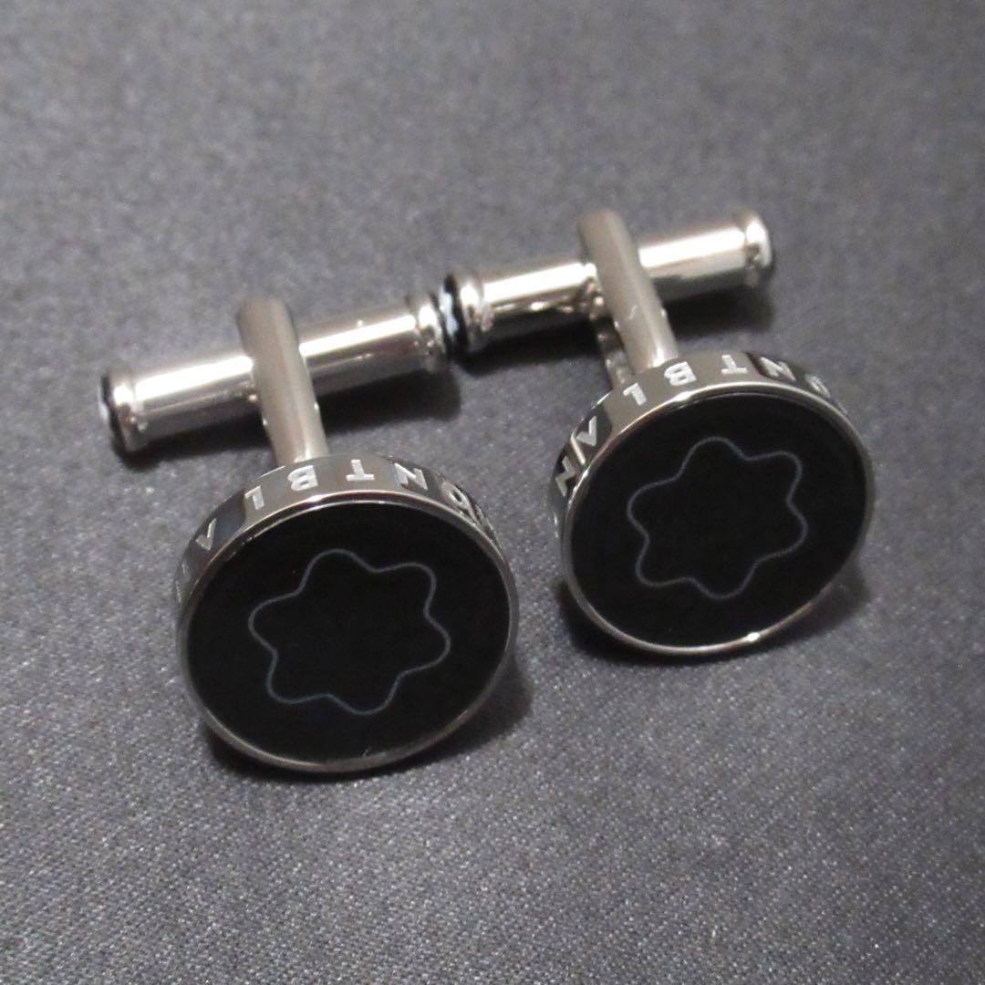 モンブラン カフス ブラックサファイアガラス 105889