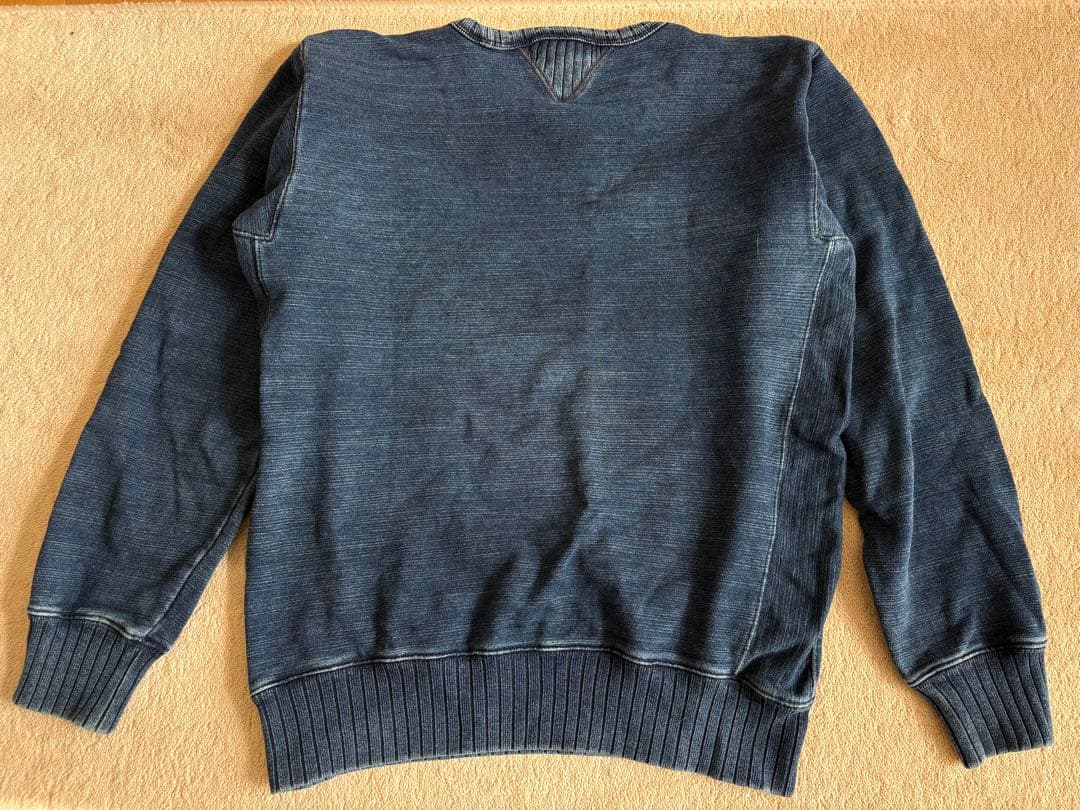 Double RL ラルフローレン クルーネックスウェット S ダークブルー