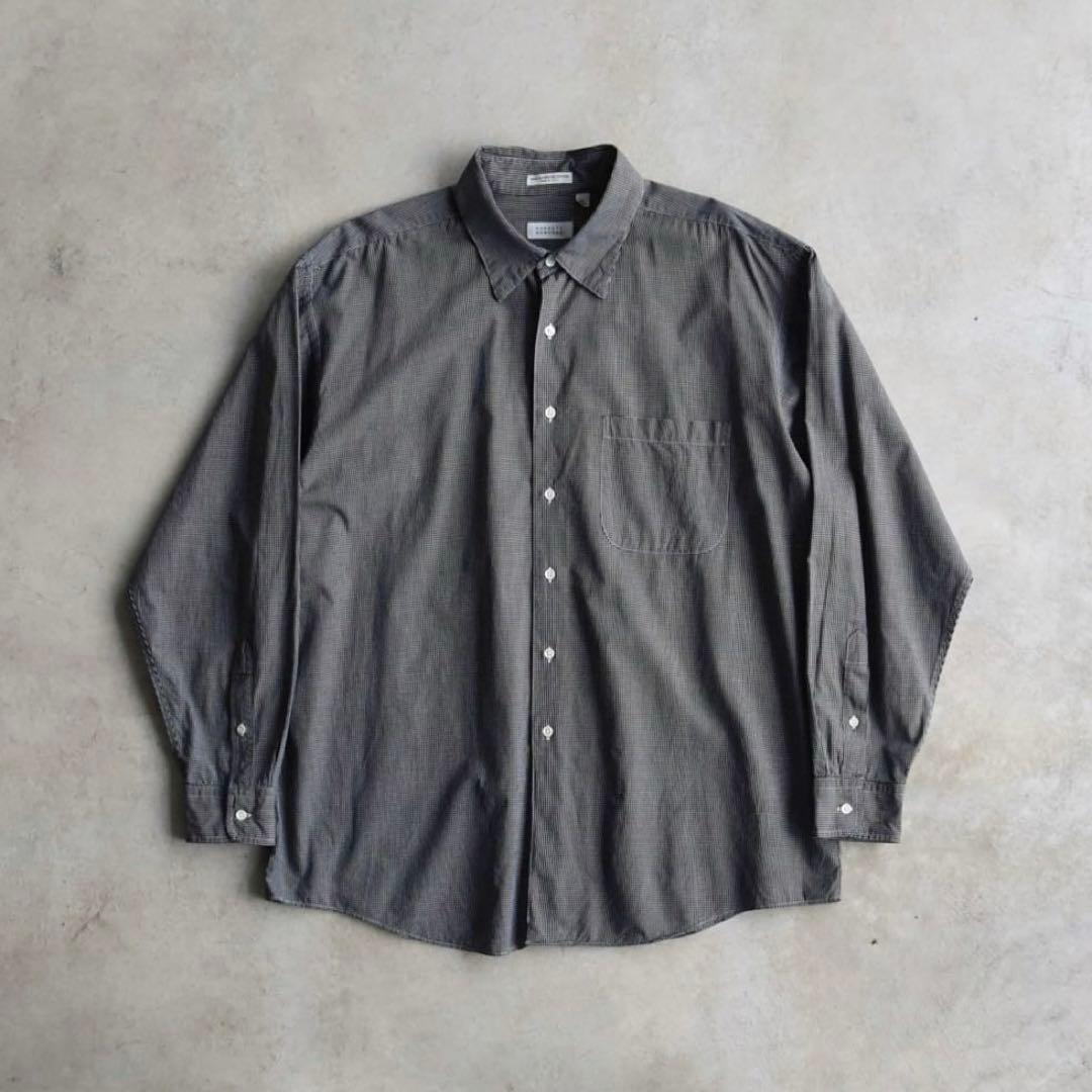 90s バーニーズニューヨーク グラフチェック長袖シャツ XL USA製 黒白 90s バーニーズニューヨーク グラフチェック長袖シャツ XL USA製 黒白