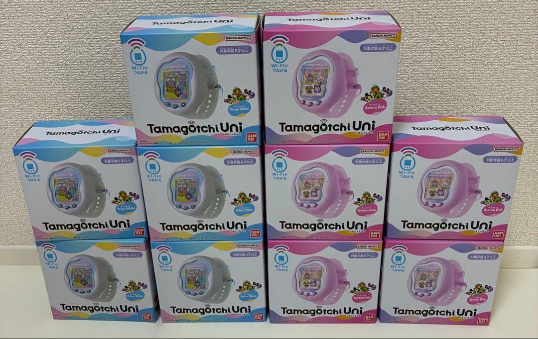 たまごっちTamagotchi Uni Aurora Pink White s-l400.jpg