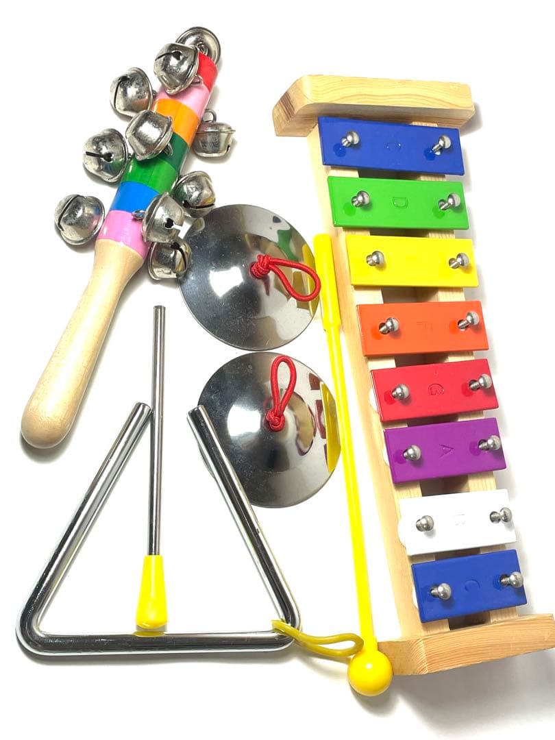 楽器　まとめ売り　鉄琴　ジングルベルスティック　ミニシンバル　トライアングル Amazon.co.jp: AllBright スレイベル ジングルベル 2本セット