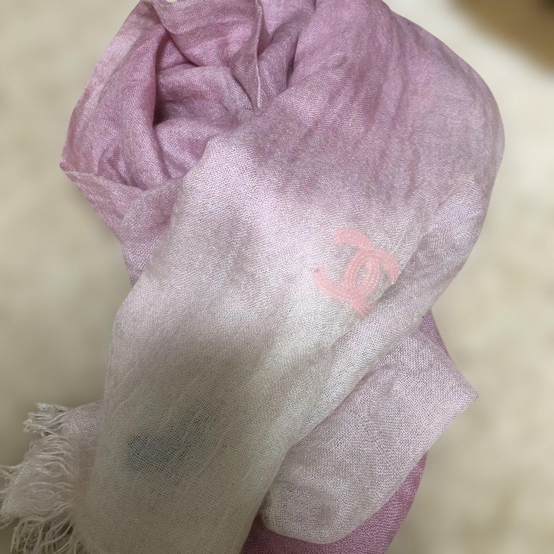 CHANEL ピンク・アイボリーグラデーション ストール CHANEL（シャネル