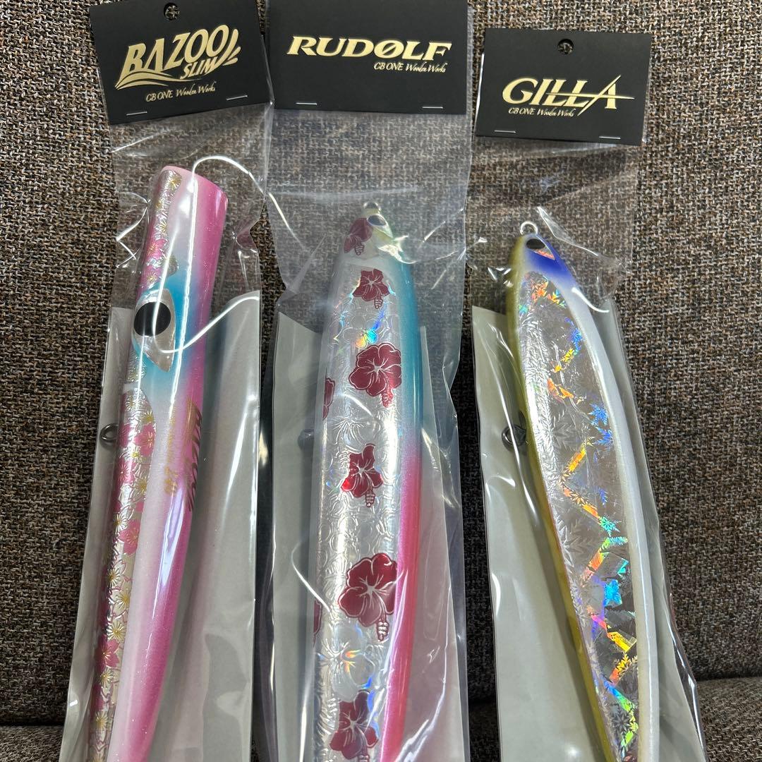 西日本釣り博 CBONE ルドルフ260 ギラ220 バズースリム240 バズー240/約154g］と新サイズの［ルドルフ260/約180g］が完成しました