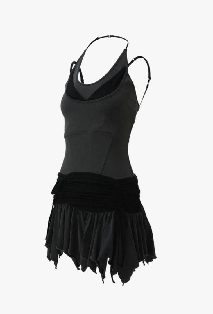 ワンピース theredthread S shirring dress mini THEREDTHREAD / ザレッドスレッド】S shirring dress mini