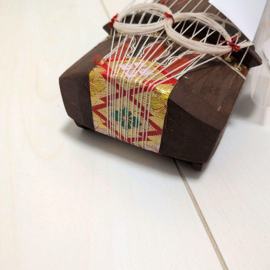 小梅様専用 ミニ琴 短琴 木製琴 和楽器 13弦 アンティーク 台座付き