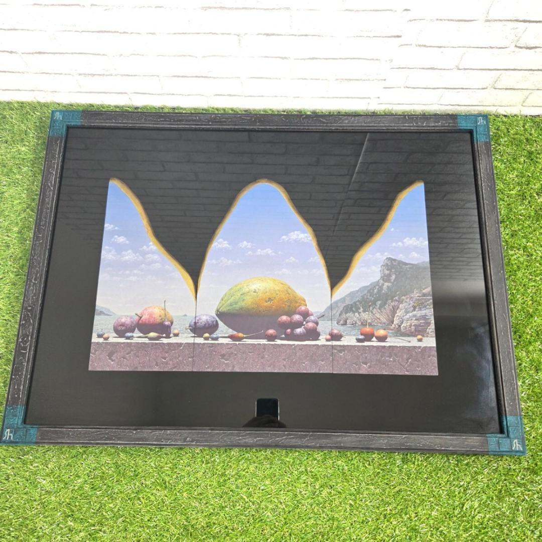 h*u様 細迫 諭「大地と海と果実」 額装 絵画 アート 現代美術 版画「沖縄の海」 版画 沖縄の海 額装 絵画 木版画家 陶山 俊一 小牧市