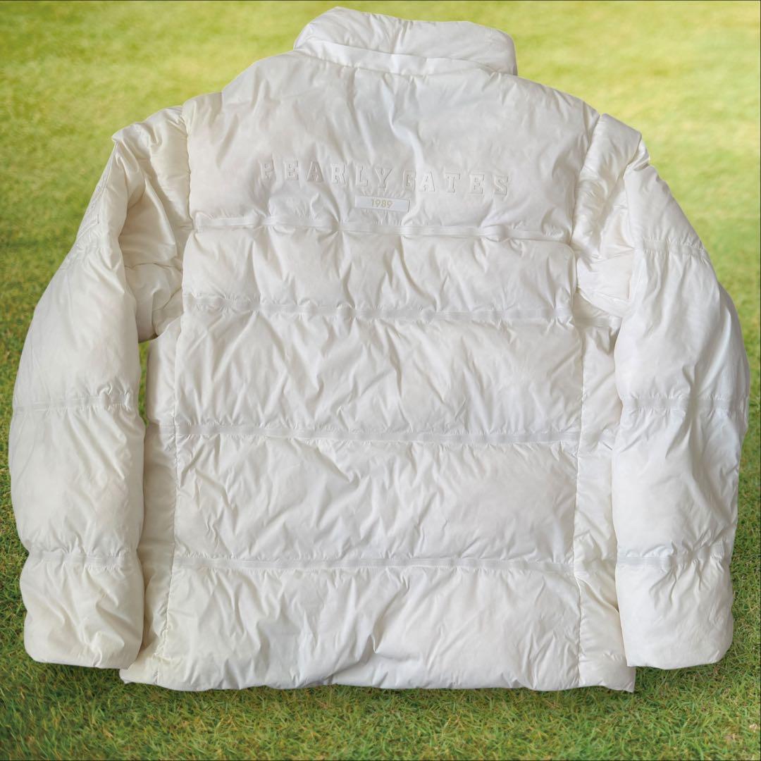 パーリーゲイツ ダウン ジャケット ブルゾン L〜XL相当 白 ドロー