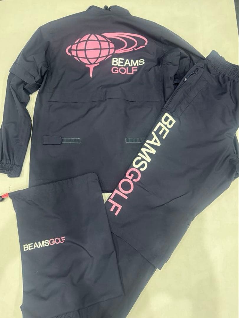ビームス ゴルフ レインウェア上下セット　ネイビー BEAMS GOLF（ビームス ゴルフ） レインコート カッパ 「WOMEN」BEAMS