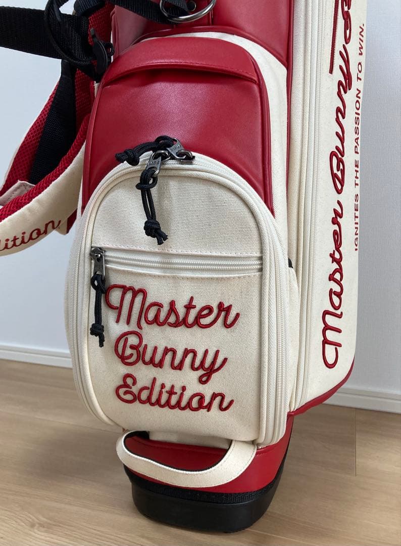 新品 パーリーゲイツ マスターバニー 帆布×合皮 スタンド式キャディ