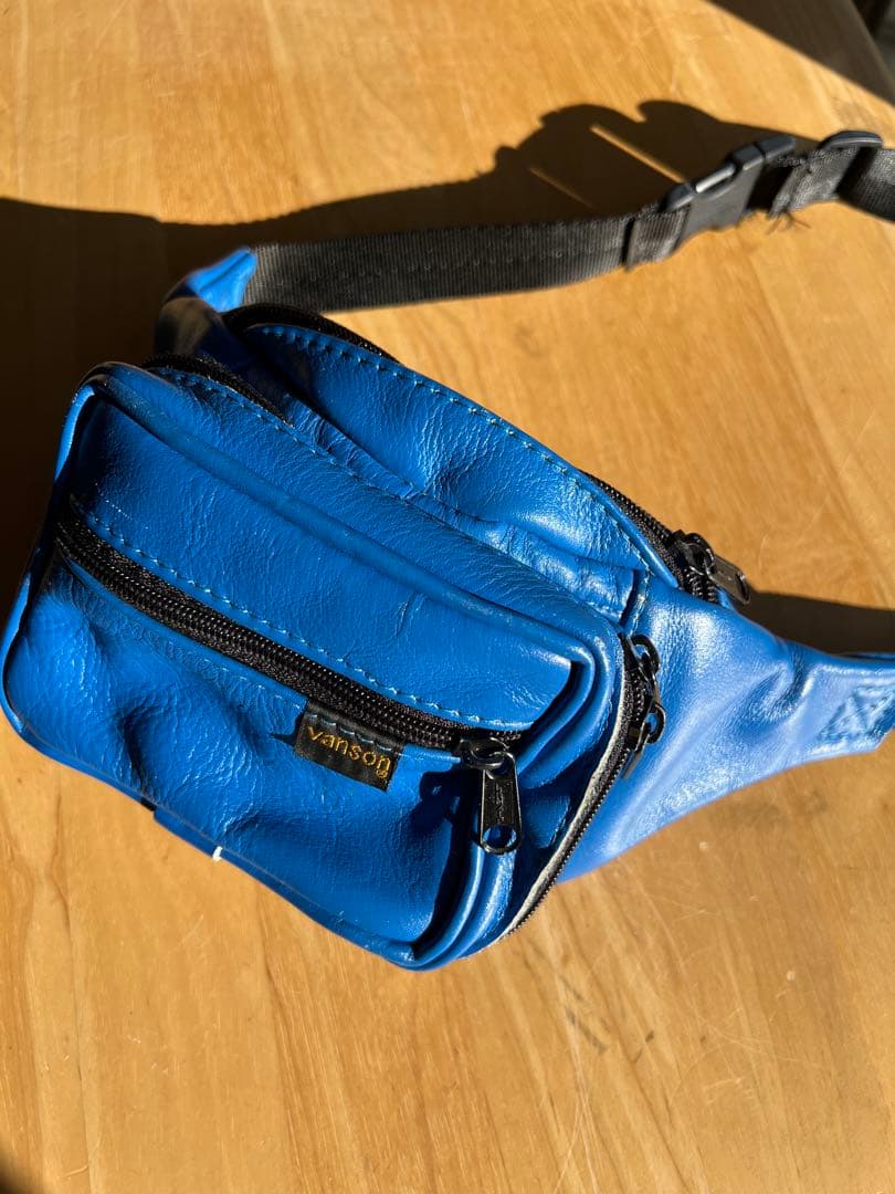 Vanson ウエストバッグ　レザー 1/11配信で紹介】【VANSON ×BACKDROP ×Lightning】 “L” BONE WAIST
