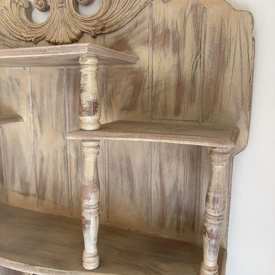 フランス製 アンティーク シャビーシック デスク 飾り棚 フレンチ