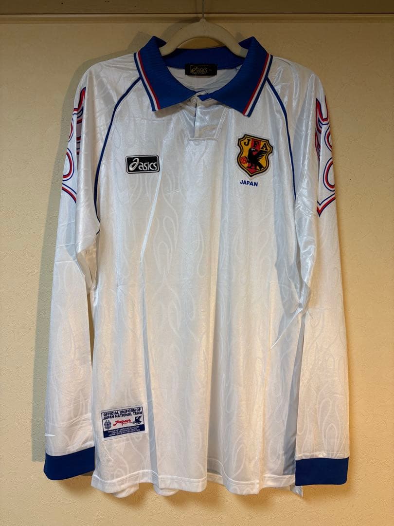 asics 日本代表 公式ユニフォーム 長袖ポロシャツ 1998 asics 日本代表 公式ユニフォーム 長袖ポロシャツ 1998