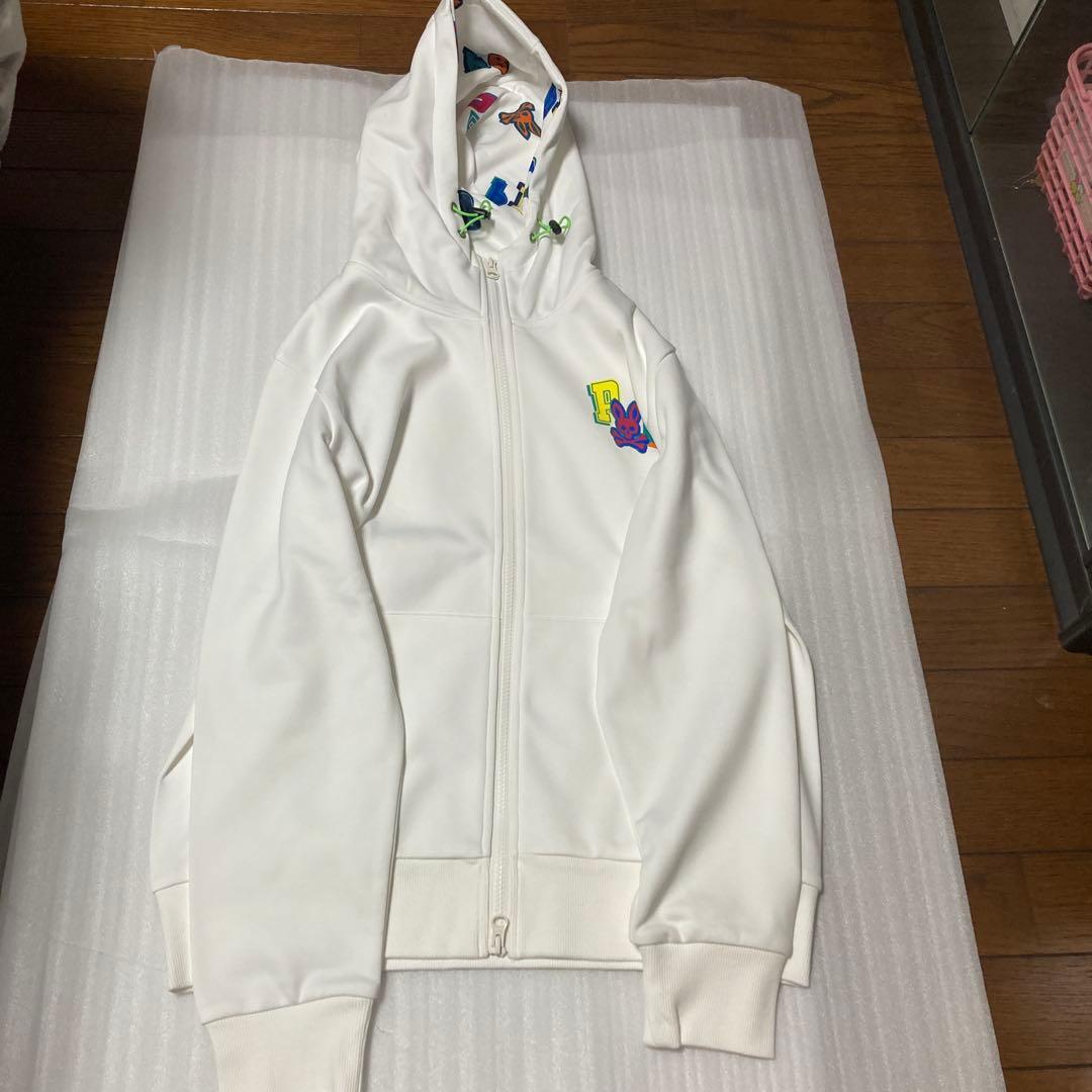 ホワイト カラフルロゴ ジャケット WOMENS】Asymmetry Bicolor Jacket アシンメトリーバイカラー