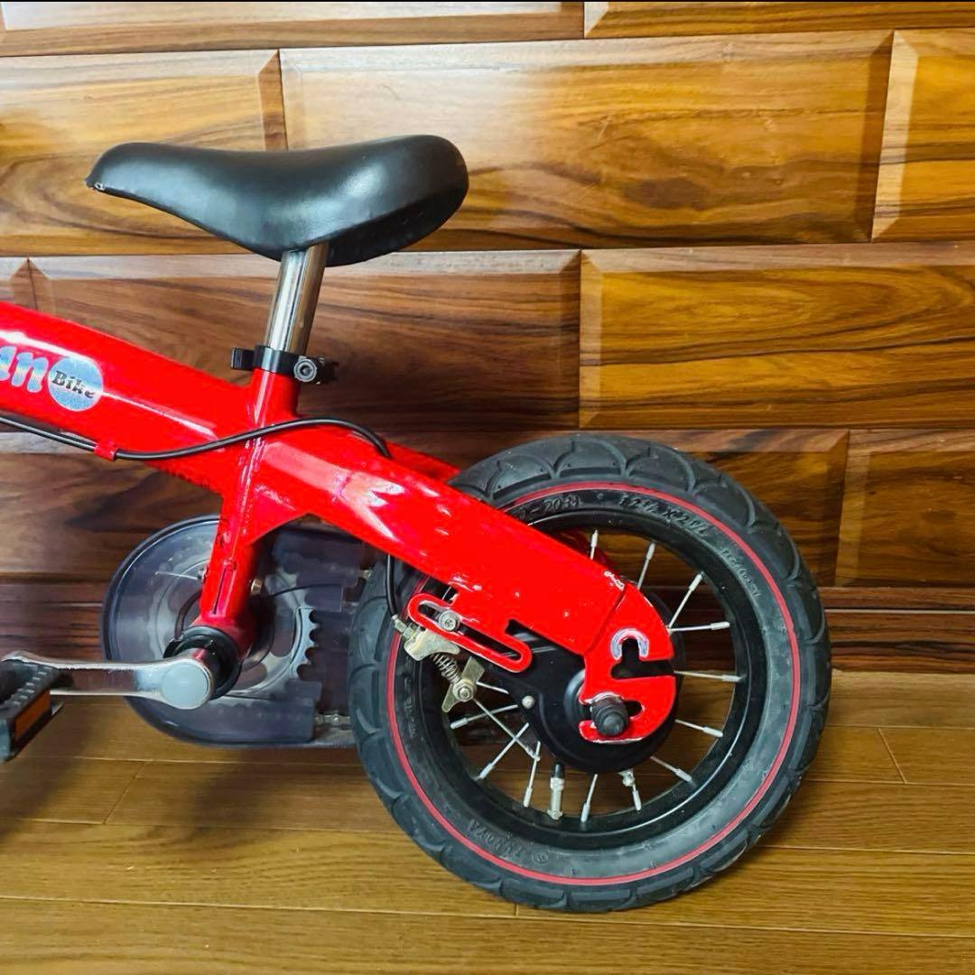 未使用付属品付き へんしんバイク 12インチ レッド バランスバイク