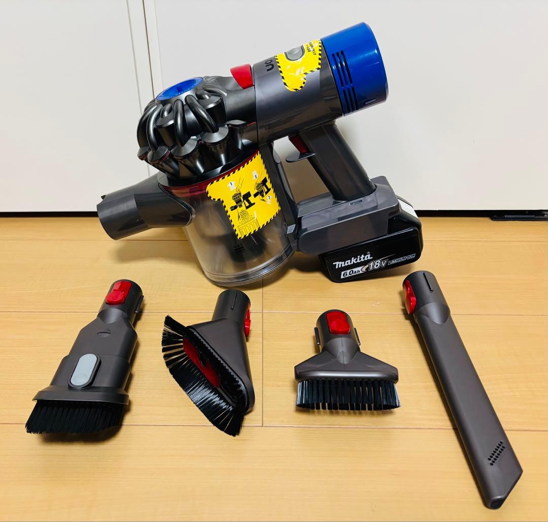 完全分解洗浄品】ダイソン V7 SV11マキタバッテリー仕様 付属品4個付