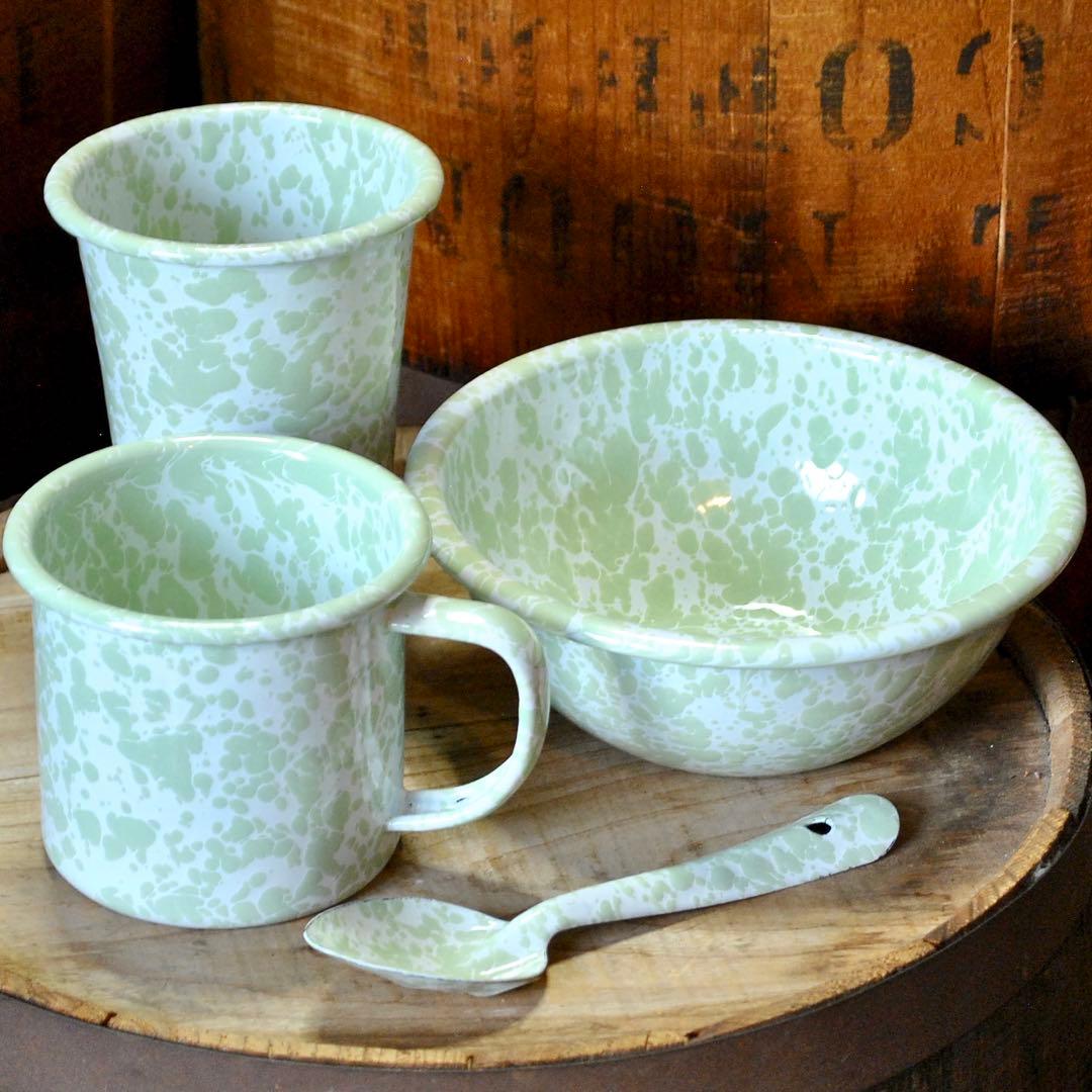 クロウキャニオンホーム★ホーロー食器【ライトグリーン4点セット】琺瑯食器 CROW CANYON HOME（クロウキャニオンホーム） CEREAL BOWL シリアル