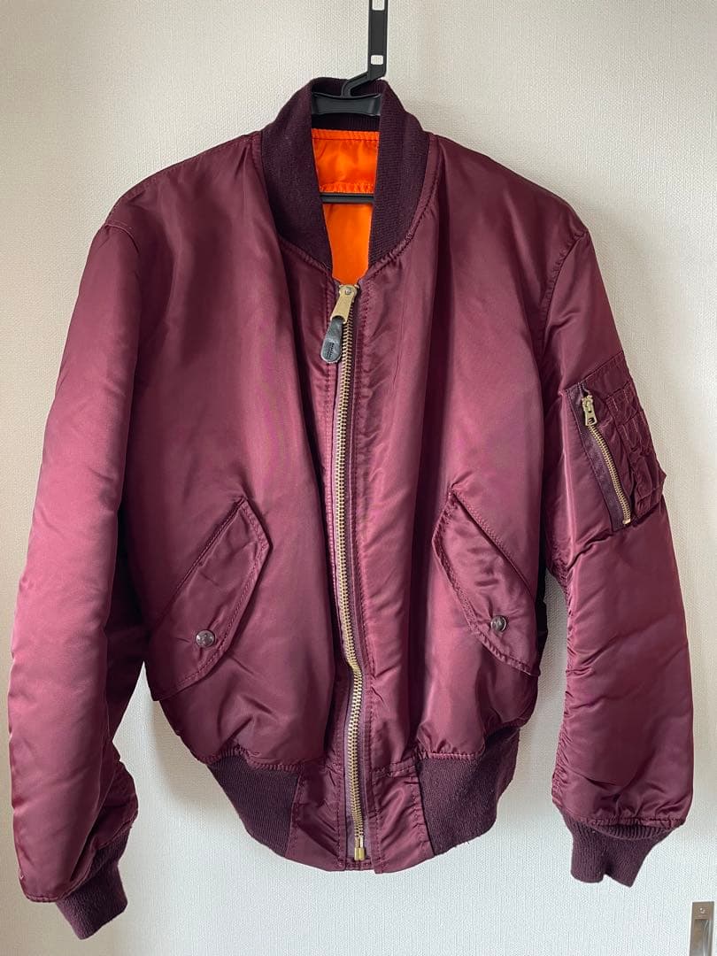 ジャケット・アウター ALPHA INDUSTRIES MA-1 MAROON made in USA 90's Alpha MA-1 Made in USA Burgundy | aeugo