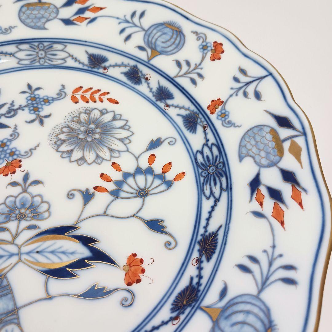 Y3169 マイセン 朱金オニオン カラーオニオン プレート 直径24.8㎝ D