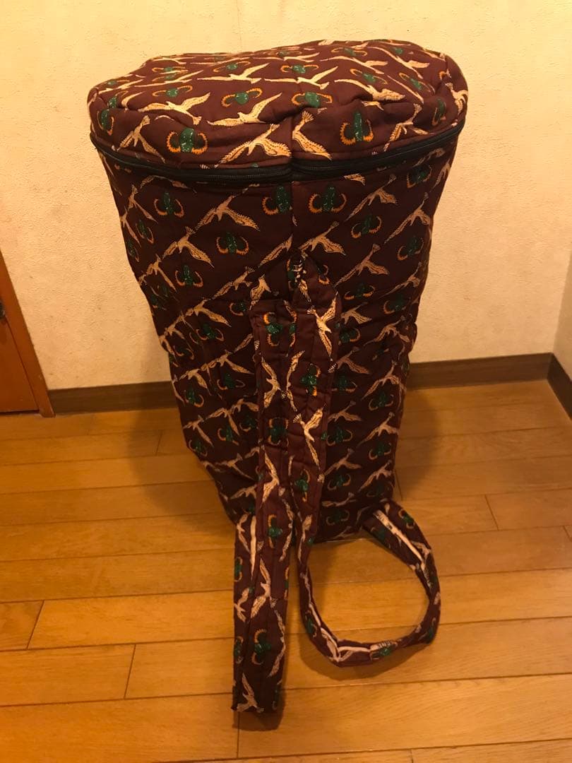 コートジボワール製ジェンベ (ケース付き)ご希望あれば化粧ロープもお