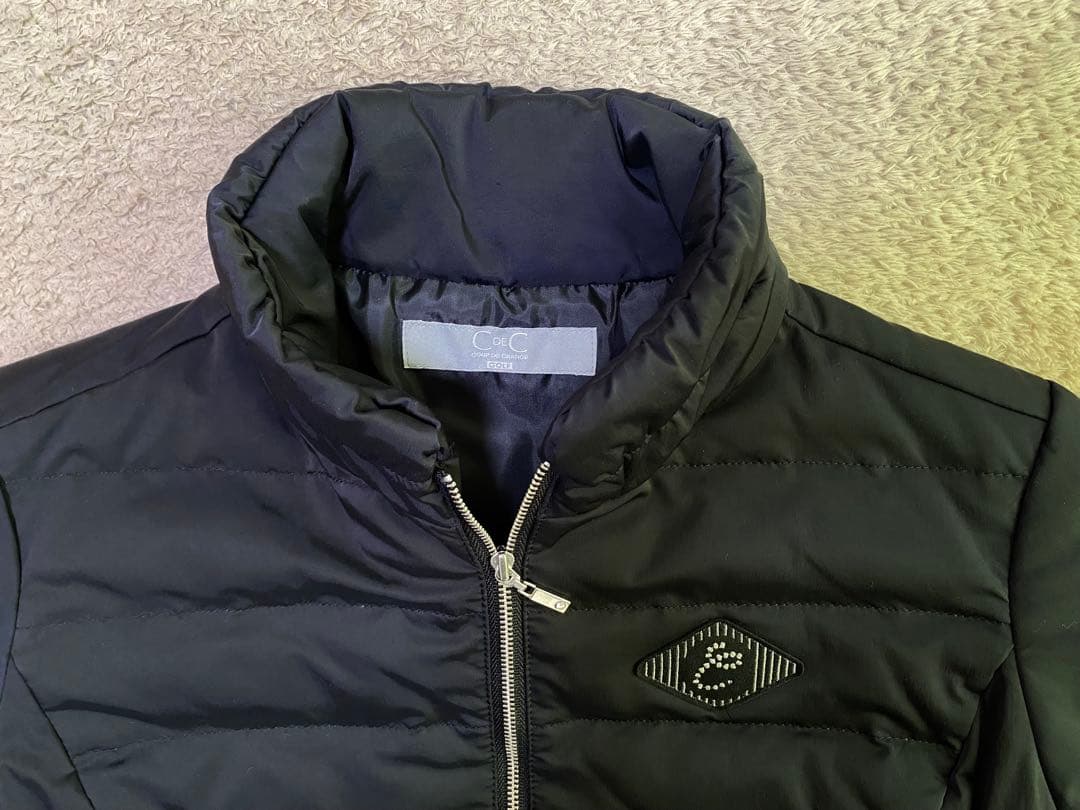 美品】C de C クードシャンス ゴルフ ダウンワンピース 黒 ブラック