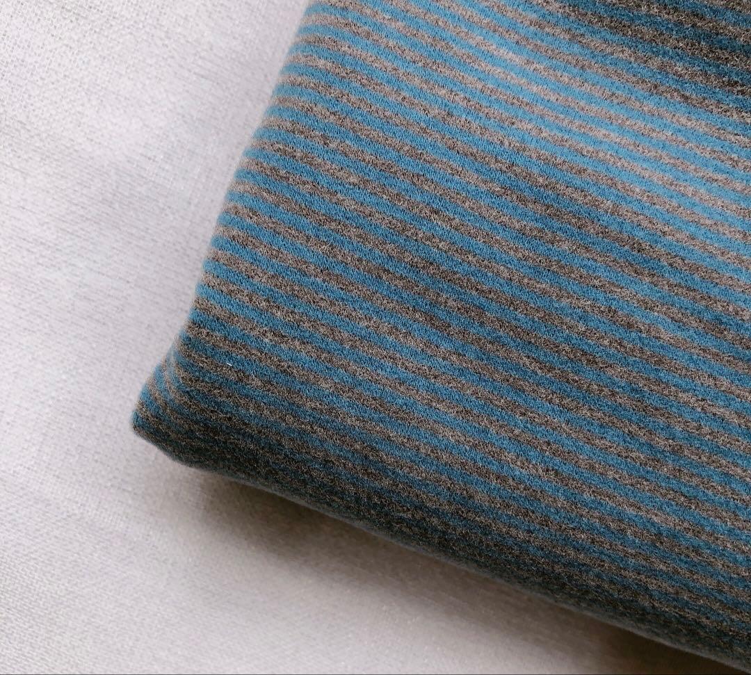 ミップベア天竺中ボーダー・L☆ 三峰 WIND ウインド パジャマ サックス